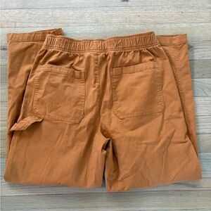Brown elastic waist pants